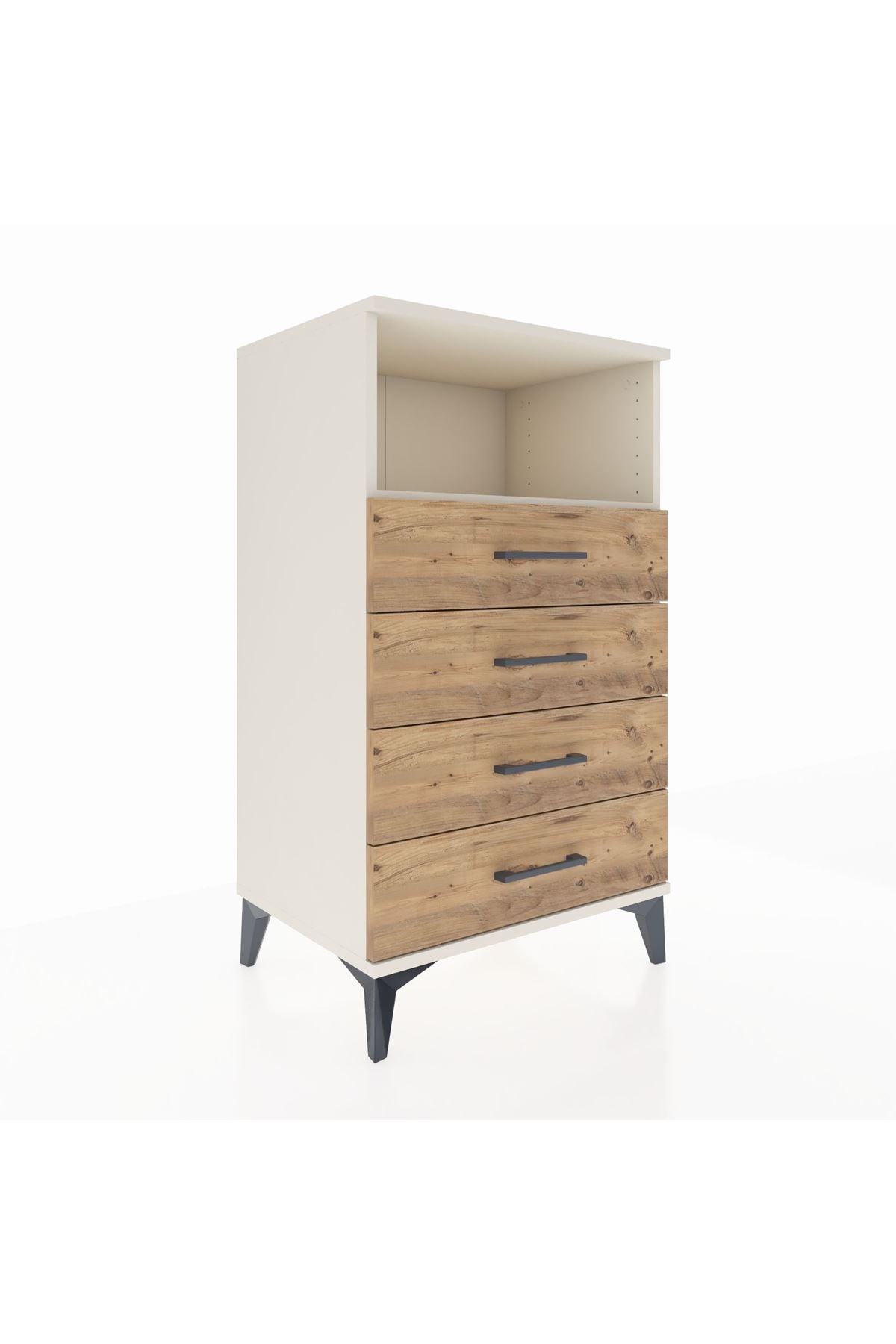 Hyperion Komodin Tek Raflı 4 Çekmeceli 60x44x106 Aytaşı-Çam