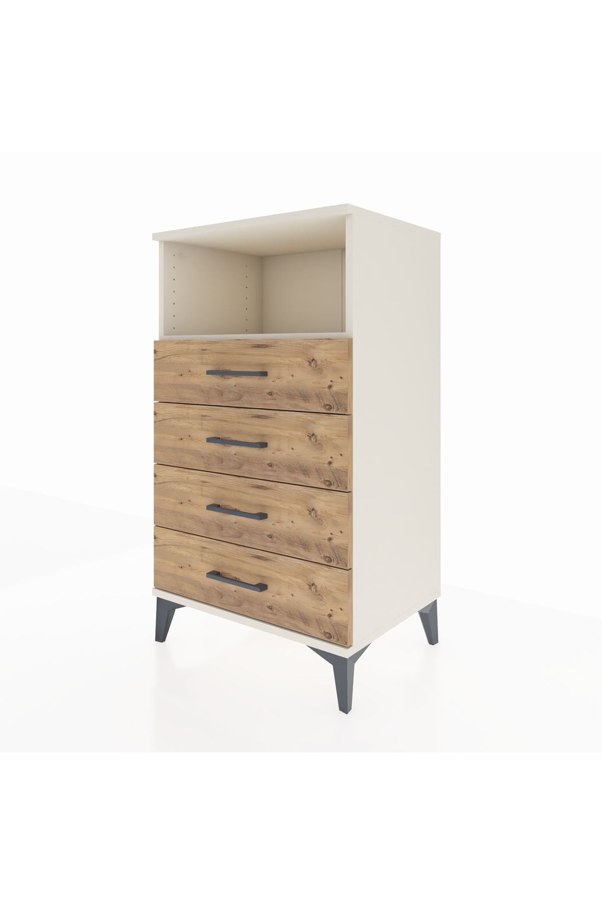 Hyperion Komodin Tek Raflı 4 Çekmeceli 60x44x106 Aytaşı-Çam