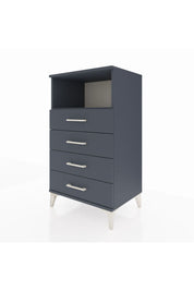 Hyperion Komodin Tek Raflı 4 Çekmeceli 60x44x106 Antrasit-Antrasit