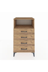 Hyperion Komodin Tek Raflı 4 Çekmeceli 60x44x106