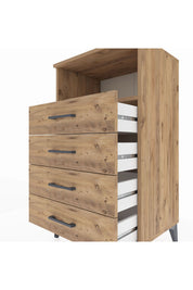 Hyperion Komodin Tek Raflı 4 Çekmeceli 60x44x106 Çam-Çam