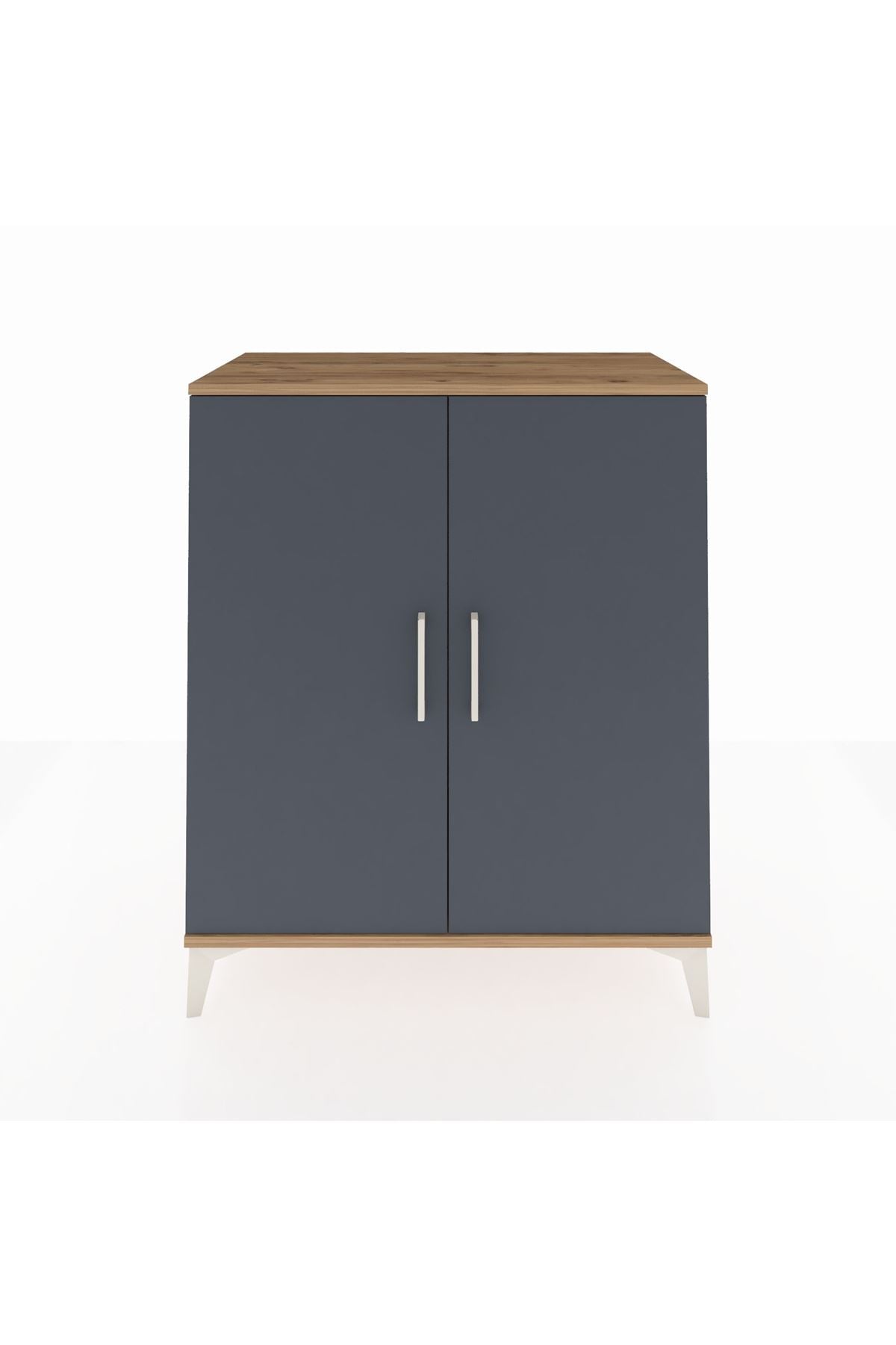 Hyperion Şifonyer 2 Kapaklı 88x44x106 Çam-Antrasit