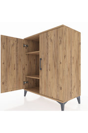 Hyperion Şifonyer 2 Raflı 2 Kapaklı 88x44x106 Çam-Çam