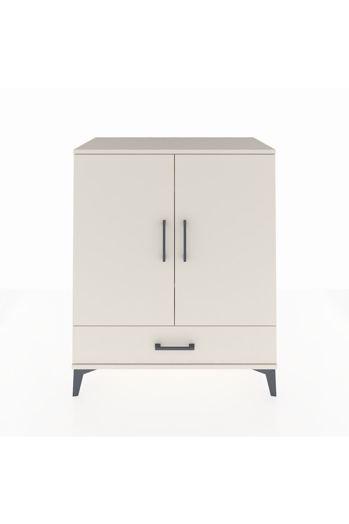 Hyperion Şifonyer 3 Raflı Tek Çekmeceli 2 Kapaklı 88x44x106 Aytaşı-Aytaşı