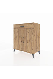 Hyperion Şifonyer 2 Raflı Tek Çekmeceli 2 Kapaklı 88x44x106 Çam-Çam