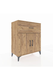 Hyperion Şifonyer Tek Raflı Tek Çekmeceli 2 Kapaklı 88x44x106 Çam-Çam