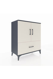 Hyperion Şifonyer 2 Raflı Tek Çekmeceli 2 Kapaklı 88x44x106 Antrasit-Aytaşı