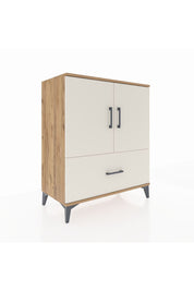 Hyperion Şifonyer 2 Raflı Tek Çekmeceli 2 Kapaklı 88x44x106 Çam-Aytaşı