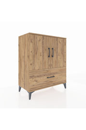 Hyperion Şifonyer 2 Raflı Tek Çekmeceli 2 Kapaklı 88x44x106 Çam-Çam
