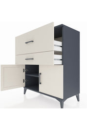 Hyperion Şifonyer Tek Raflı 2 Çekmeceli 2 Kapaklı 88x44x106 Antrasit-Aytaşı