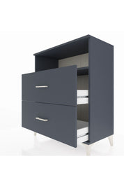 Hyperion Şifonyer Tek Raflı 2 Çekmeceli 88x44x106 Antrasit-Antrasit