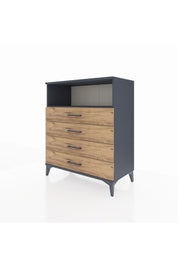 Hyperion Şifonyer Tek Raflı 4 Çekmeceli 88x44x106 Antrasit-Çam