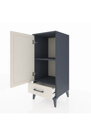 Hyperion Komodin 2 Raflı Tek Çekmeceli Tek Kapaklı 44x44x106 Antrasit-Aytaşı