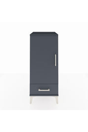 Hyperion Komodin 2 Raflı Tek Çekmeceli Tek Kapaklı 44x44x106 Antrasit-Antrasit