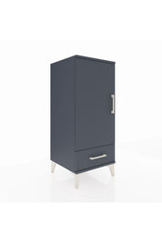 Hyperion Komodin 2 Raflı Tek Çekmeceli Tek Kapaklı 44x44x106 Antrasit-Antrasit