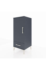 Hyperion Komodin 2 Raflı Tek Çekmeceli Tek Kapaklı 44x44x106 Antrasit-Antrasit