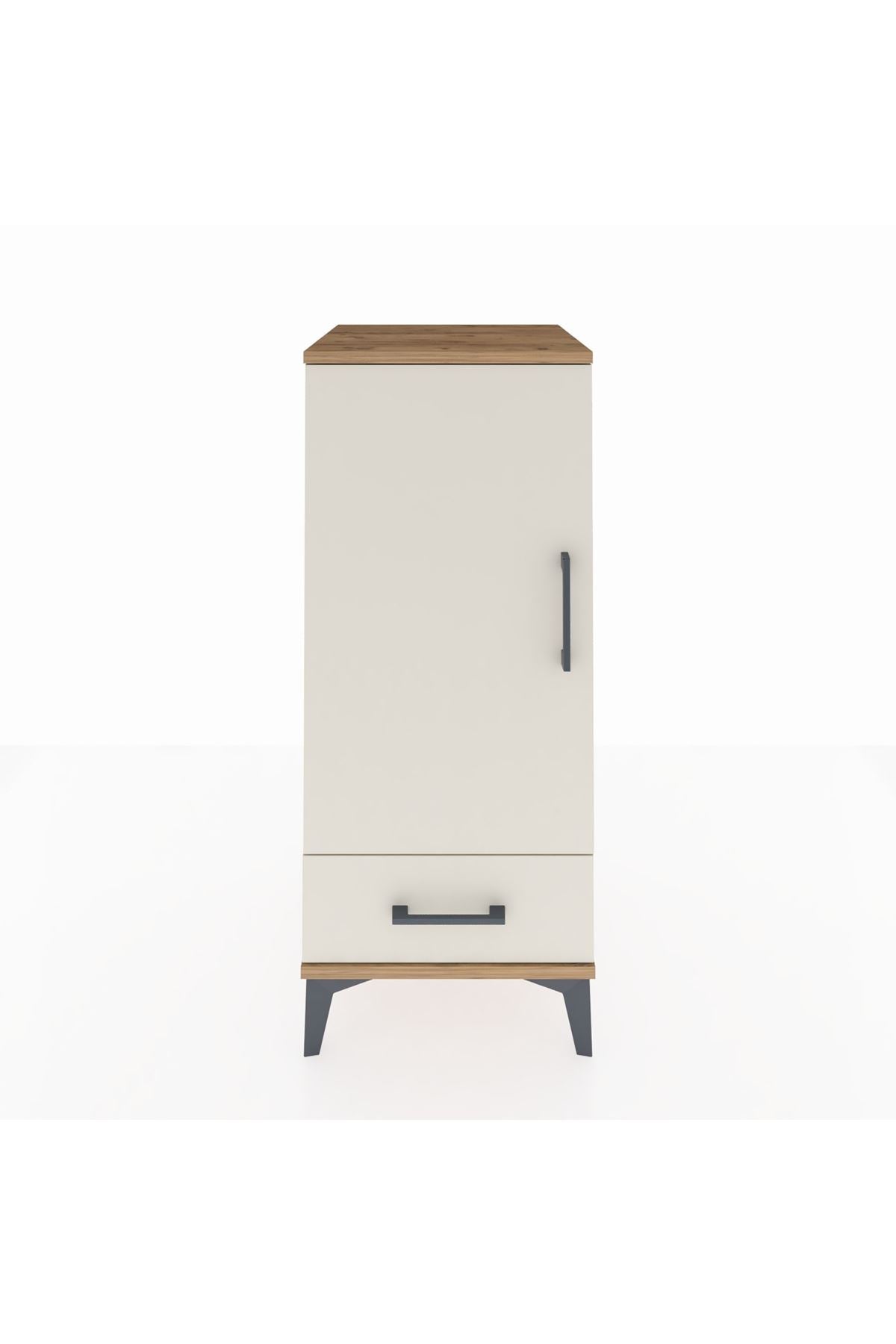 Hyperion Komodin 2 Raflı Tek Çekmeceli Tek Kapaklı 44x44x106 Çam-Aytaşı