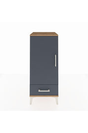 Hyperion Komodin 2 Raflı Tek Çekmeceli Tek Kapaklı 44x44x106 Çam-Antrasit