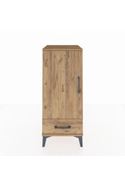 Hyperion Komodin 2 Raflı Tek Çekmeceli Tek Kapaklı 44x44x106 Çam-Çam
