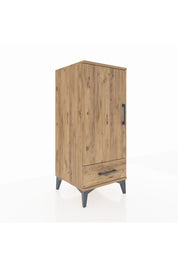 Hyperion Komodin 2 Raflı Tek Çekmeceli Tek Kapaklı 44x44x106 Çam-Çam