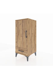 Hyperion Komodin 2 Raflı Tek Çekmeceli Tek Kapaklı 44x44x106 Çam-Çam