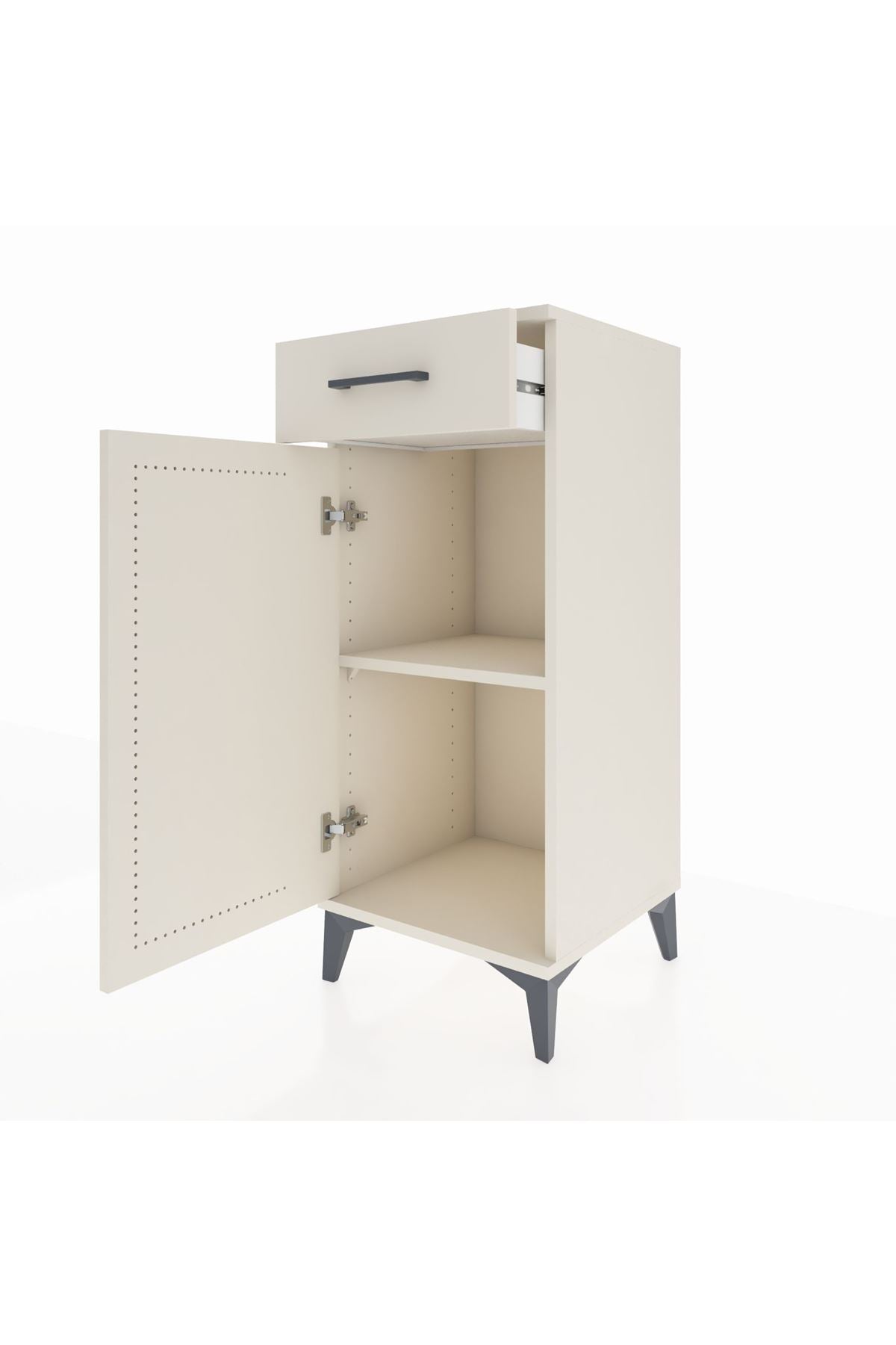 Hyperion Komodin Tek Raflı Tek Çekmeceli Tek Kapaklı 44x44x106 Aytaşı-Aytaşı