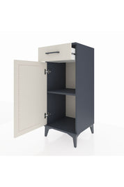 Hyperion Komodin Tek Raflı Tek Çekmeceli Tek Kapaklı 44x44x106 Antrasit-Aytaşı