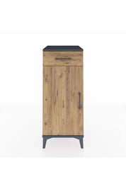 Hyperion Komodin Tek Raflı Tek Çekmeceli Tek Kapaklı 44x44x106 Antrasit-Çam