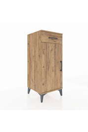 Hyperion Komodin Tek Raflı Tek Çekmeceli Tek Kapaklı 44x44x106 Çam-Çam