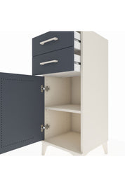 Hyperion Komodin Tek Raflı 2 Çekmeceli Tek Kapaklı 44x44x106 Aytaşı-Antrasit