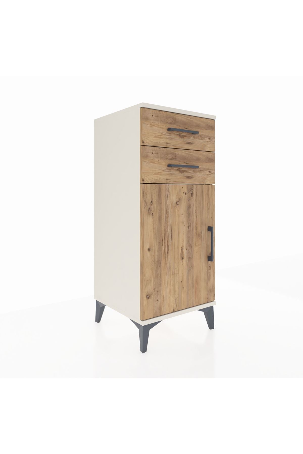 Hyperion Komodin Tek Raflı 2 Çekmeceli Tek Kapaklı 44x44x106 Aytaşı-Çam