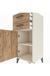 Hyperion Komodin Tek Raflı 2 Çekmeceli Tek Kapaklı 44x44x106 Aytaşı-Çam