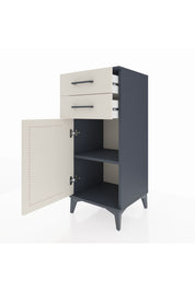 Hyperion Komodin Tek Raflı 2 Çekmeceli Tek Kapaklı 44x44x106 Antrasit-Aytaşı