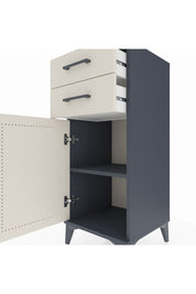 Hyperion Komodin Tek Raflı 2 Çekmeceli Tek Kapaklı 44x44x106 Antrasit-Aytaşı