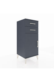 Hyperion Komodin Tek Raflı 2 Çekmeceli Tek Kapaklı 44x44x106 Antrasit-Antrasit