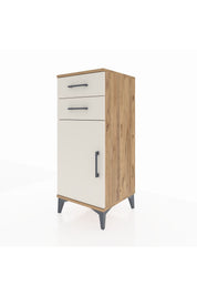 Hyperion Komodin Tek Raflı 2 Çekmeceli Tek Kapaklı 44x44x106 Çam-Aytaşı