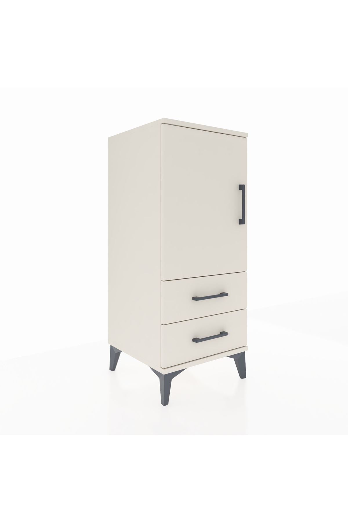 Hyperion Komodin 2 Raflı 2 Çekmeceli Tek Kapaklı 44x44x106 Aytaşı-Aytaşı