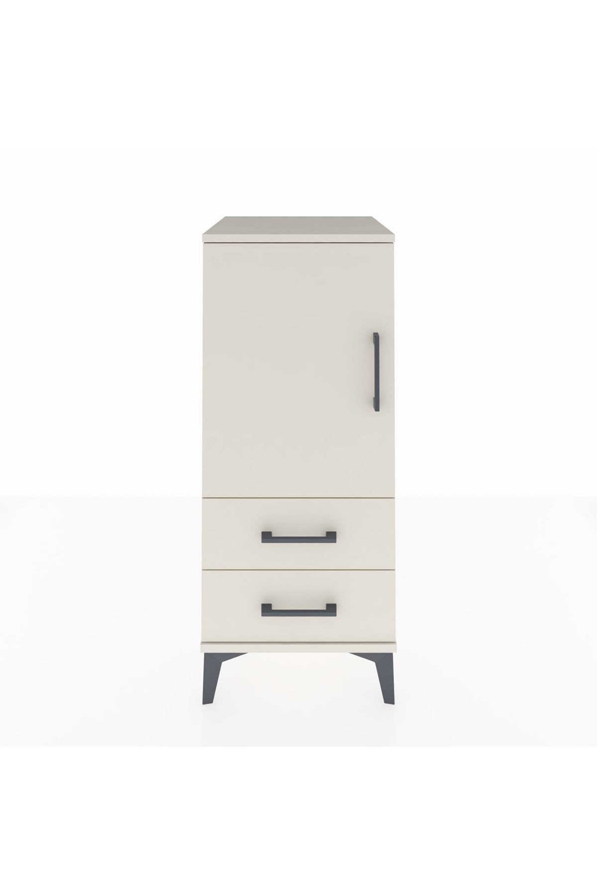 Hyperion Komodin 2 Raflı 2 Çekmeceli Tek Kapaklı 44x44x106 Aytaşı-Aytaşı