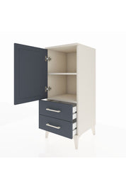 Hyperion Komodin 2 Raflı 2 Çekmeceli Tek Kapaklı 44x44x106 Aytaşı-Antrasit