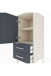 Hyperion Komodin 2 Raflı 2 Çekmeceli Tek Kapaklı 44x44x106 Aytaşı-Antrasit