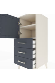 Hyperion Komodin 2 Raflı 3 Çekmeceli Tek Kapaklı 44x44x106 Aytaşı-Antrasit