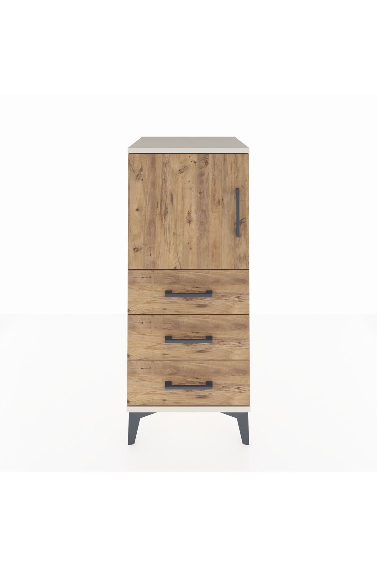 Hyperion Komodin 2 Raflı 3 Çekmeceli Tek Kapaklı 44x44x106 Aytaşı-Çam