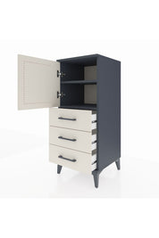 Hyperion Komodin 2 Raflı 3 Çekmeceli Tek Kapaklı 44x44x106 Antrasit-Aytaşı