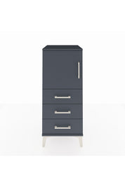 Hyperion Komodin 2 Raflı 3 Çekmeceli Tek Kapaklı 44x44x106 Antrasit-Antrasit