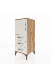Hyperion Komodin 2 Raflı 3 Çekmeceli Tek Kapaklı 44x44x106 Çam-Aytaşı