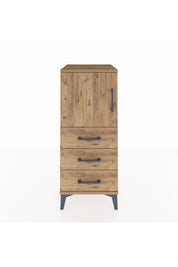 Hyperion Komodin 2 Raflı 3 Çekmeceli Tek Kapaklı 44x44x106 Çam-Çam