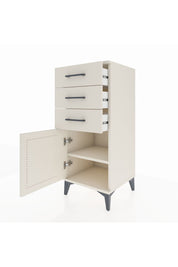 Hyperion Komodin Tek Raflı 3 Çekmeceli Tek Kapaklı 44x44x106 Aytaşı-Aytaşı