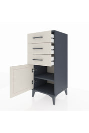 Hyperion Komodin Tek Raflı 3 Çekmeceli Tek Kapaklı 44x44x106 Antrasit-Aytaşı