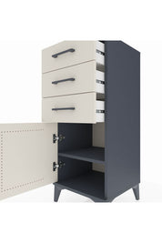 Hyperion Komodin Tek Raflı 3 Çekmeceli Tek Kapaklı 44x44x106 Antrasit-Aytaşı