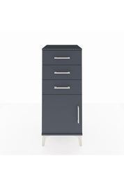 Hyperion Komodin Tek Raflı 3 Çekmeceli Tek Kapaklı 44x44x106 Antrasit-Antrasit